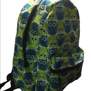 YAK PAK NYC CLASSIC BACK PACK, OWL LOVE BLUE and GREEN